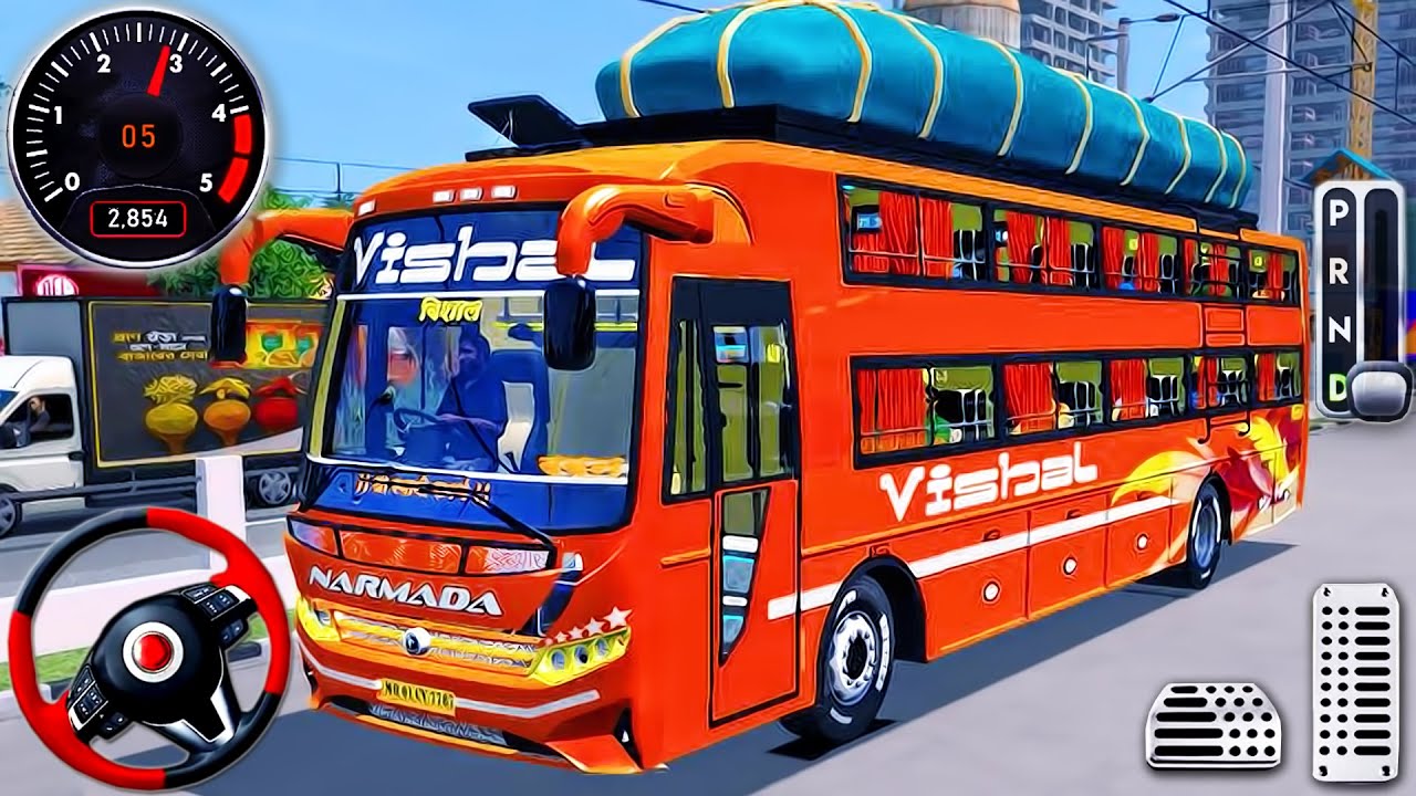 Offroad Bus Drive 3D Simulator - Real City Classic Bus Driving - Android GamePlay