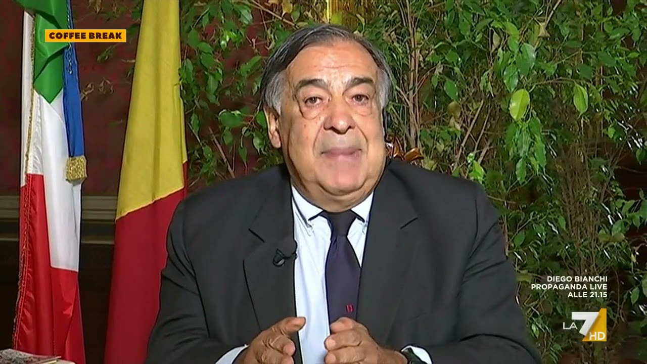 Il sindaco di Palermo Leoluca Orlando-PD: 