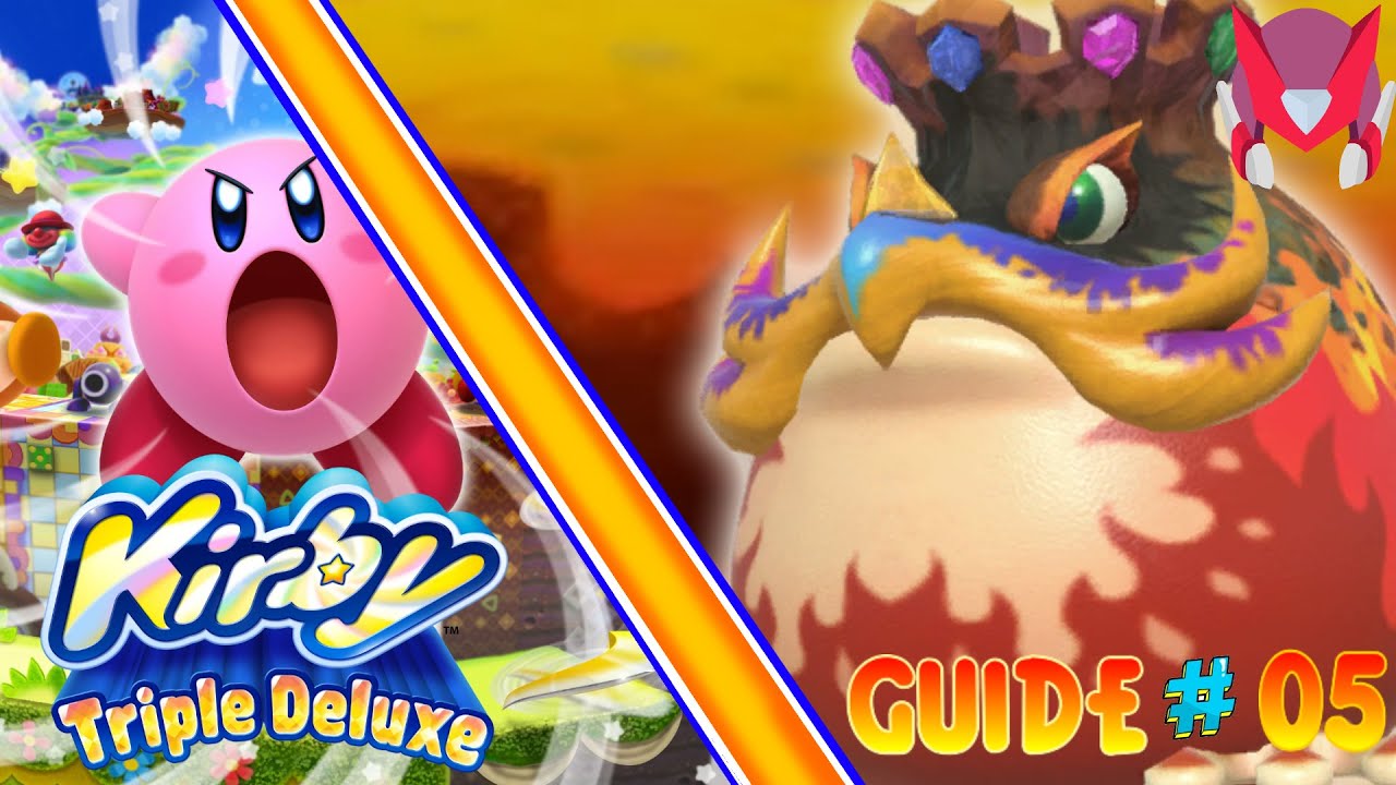Kirby: Triple Deluxe-World 5:EndlessExplosions - NoDamage 100% Guide (All Sun Stones/Gold Keychains)