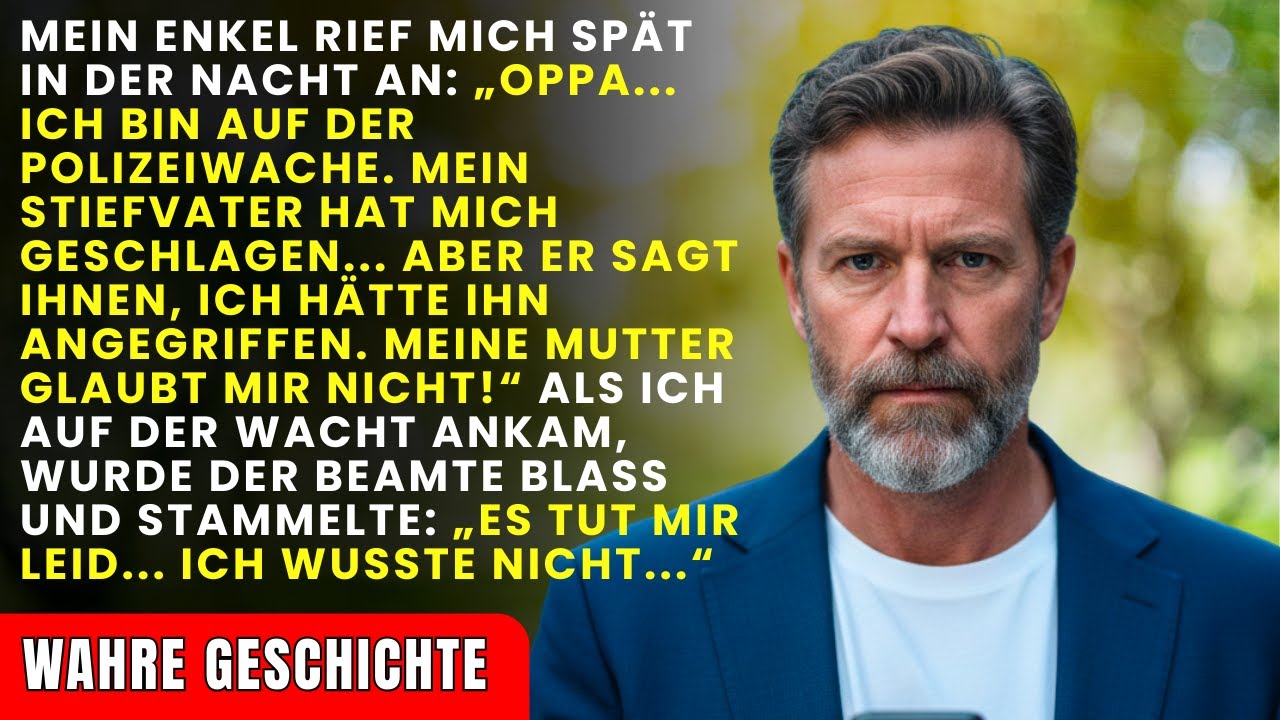 Mein Enkel rief weinend von der Polizeiwache an und sagte: ‚Ich habe Angst vor meinem Stiefvater