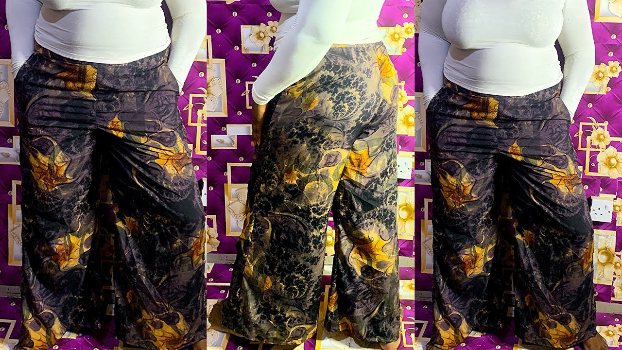 HOW TO CUT AND SEW PALAZZO PANT WITH POCKET AND SIDE ZIP