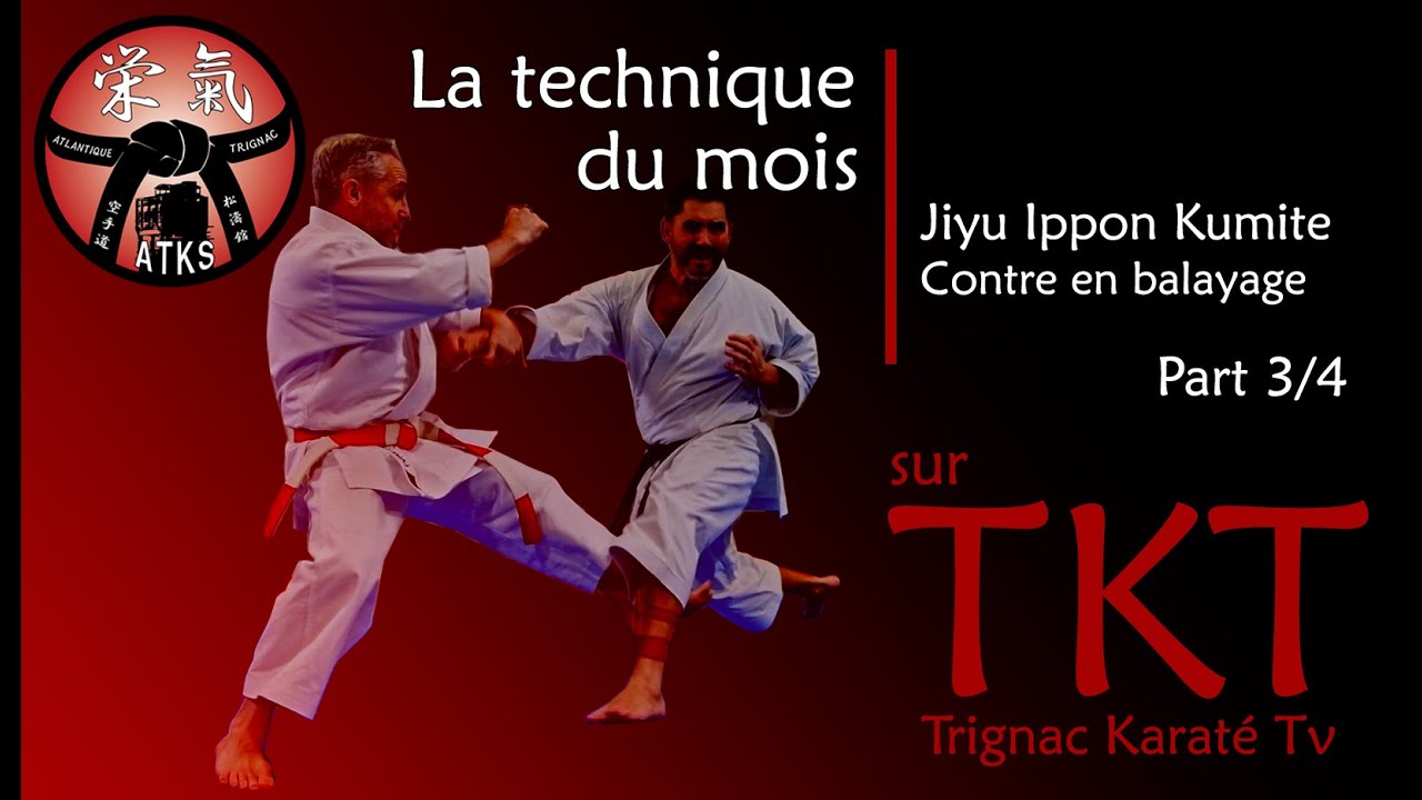 LA TECHNIQUE DU MOIS / JIYU IPPON KUMITE - CONTRE EN BALAYAGE (3/4)