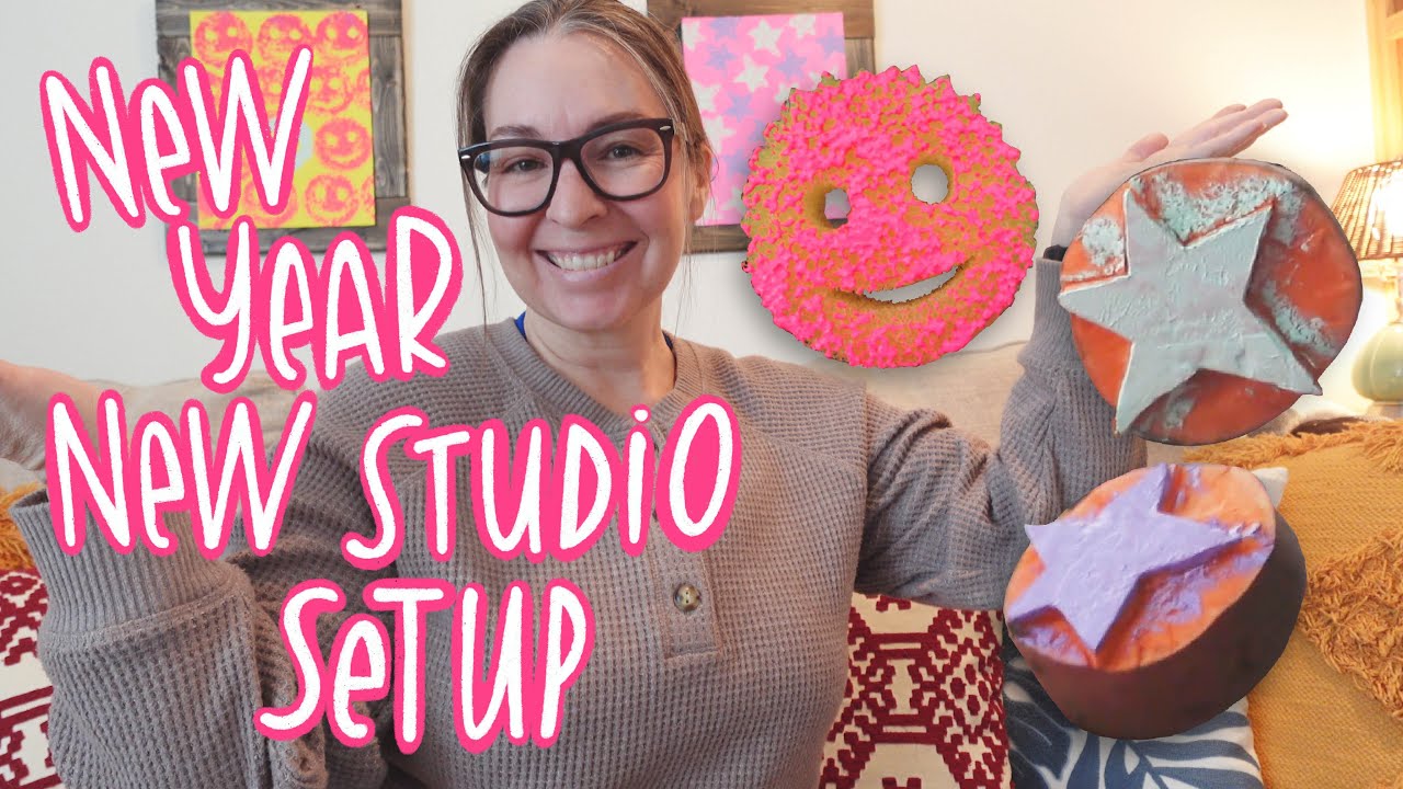 Rearranging my creative space & DIYing some fun wall art