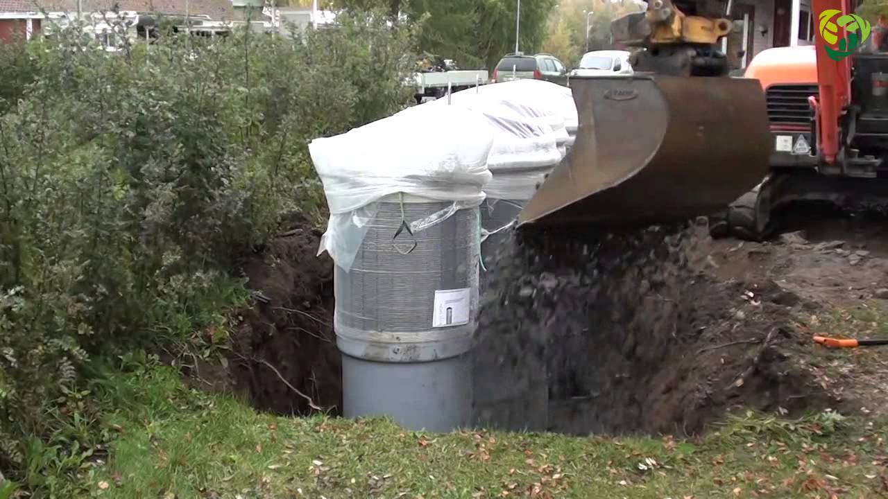 Installering Molok avfallsbrønner