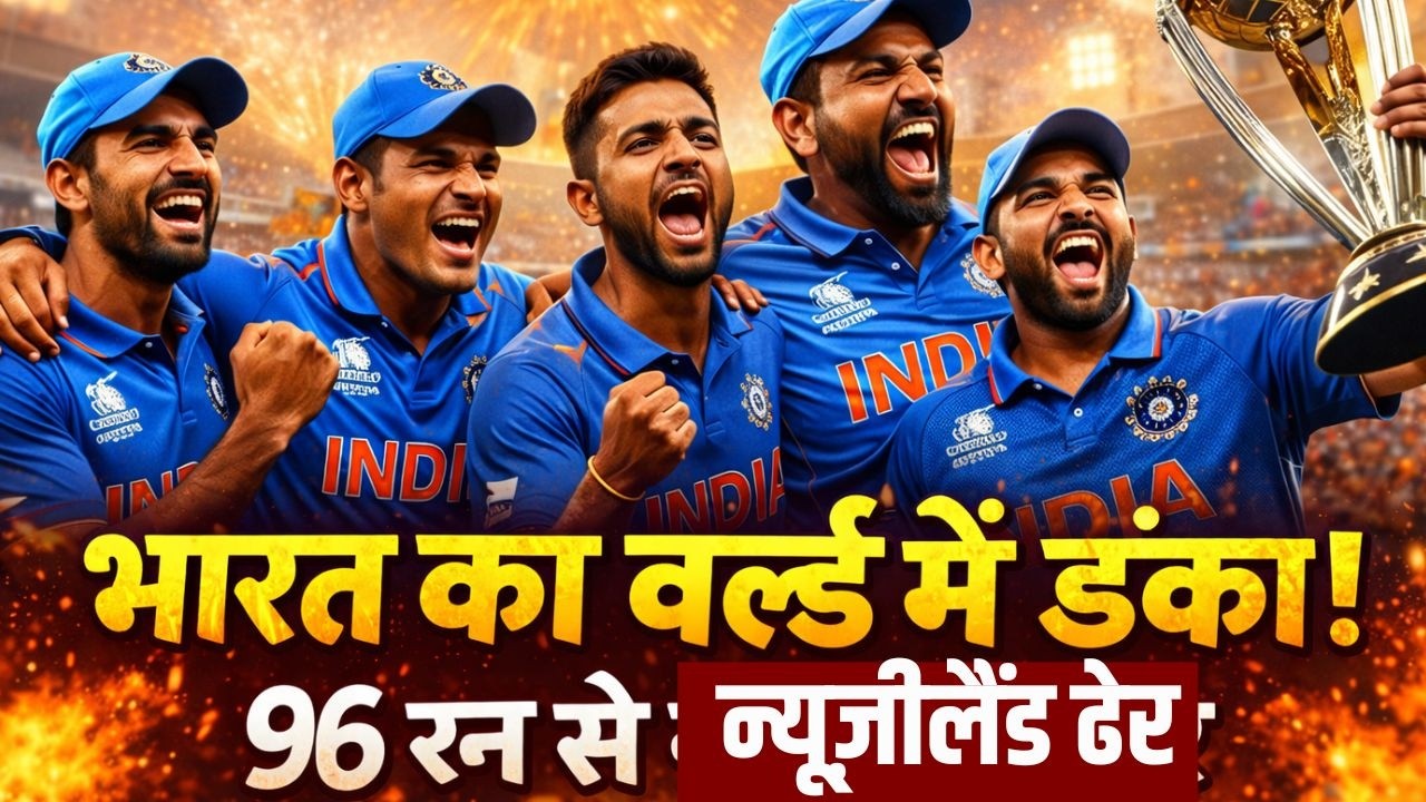 T20 World Cup Final : Team India का बड़ा धमाका! न्यूज़ीलैंड को 96 रन से हराकर जीता वर्ल्ड खिताब