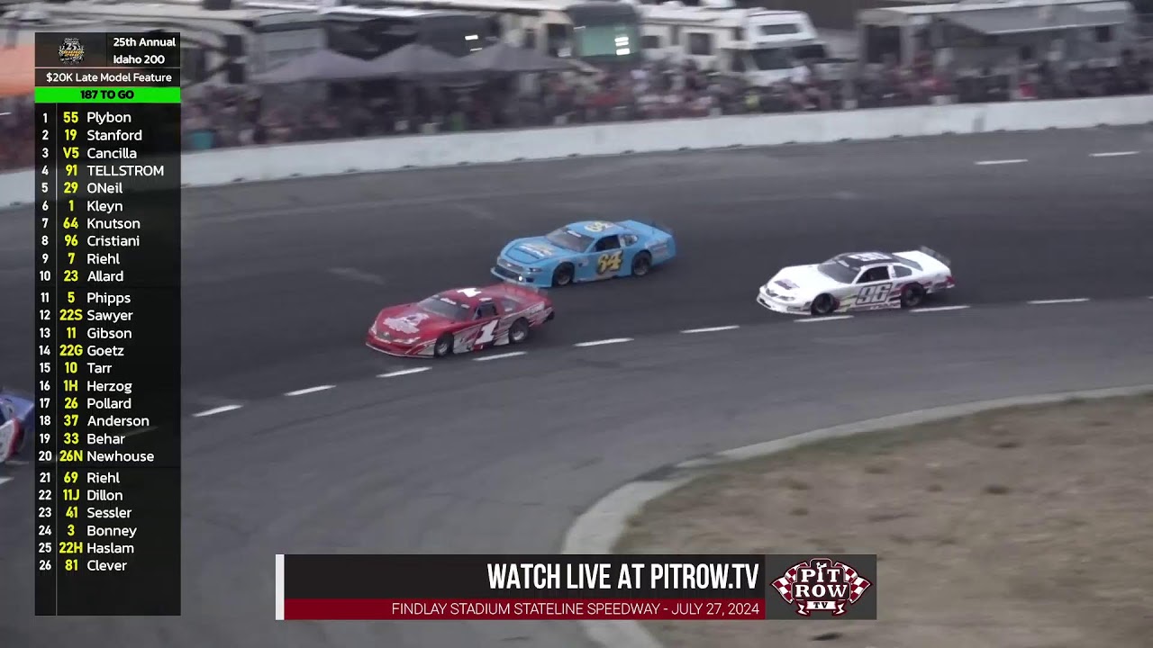 PitRow.tv | Idaho 200 LIVE: первые круги | Stateline Speedway | Пост-Фолс, Айдахо | 27 июля 2024 г.