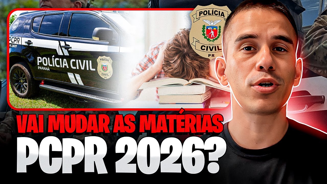 ANÁLISE: Vai mudar as matérias da PCPR 2026?