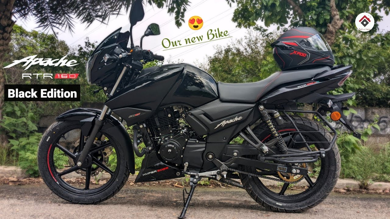 TVS Apache RTR 160 2V 2025 All BLACK Edition🔥🔥 for ₹ 1.10 Lakhs | RTR 160 2V RM Drum Black Edition