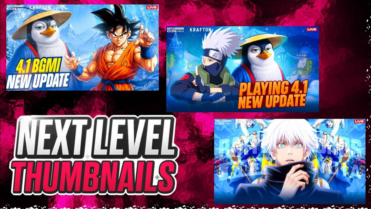 Free Bgmi 4.1 Thumbnail Pack