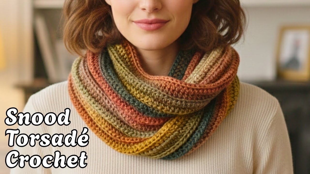 Snood Torsadé Crochet (Twisted Tube Scarf) | Tuto Facile Idéal Débutant 🧣
