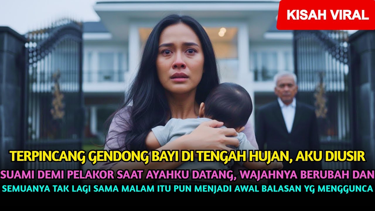 TERPINCANG GENDONG BAYI DI BAWAH HUJAN, AYAHKU SYOK SAAT TAHU AKU DIUSIR SUAMI DEMI PELAKOR…