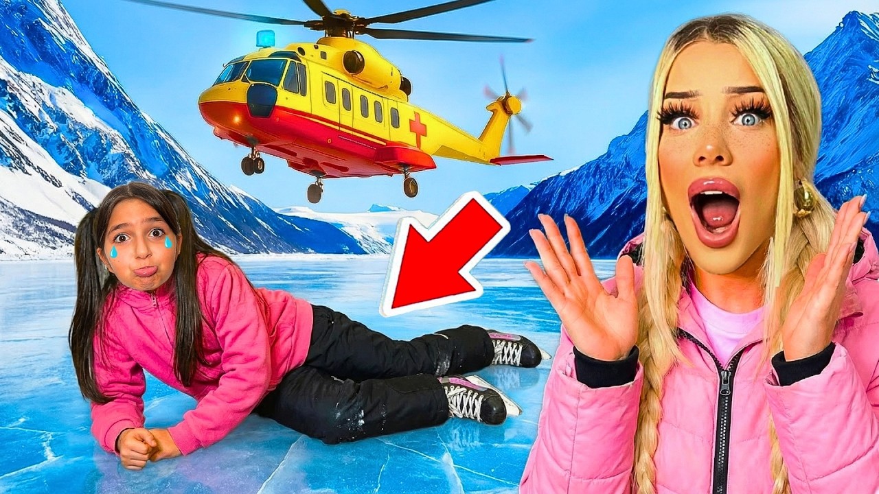 KLEINES MÄDCHEN hatte einen SCHLITTSCHUH UNFALL 😭⛸️