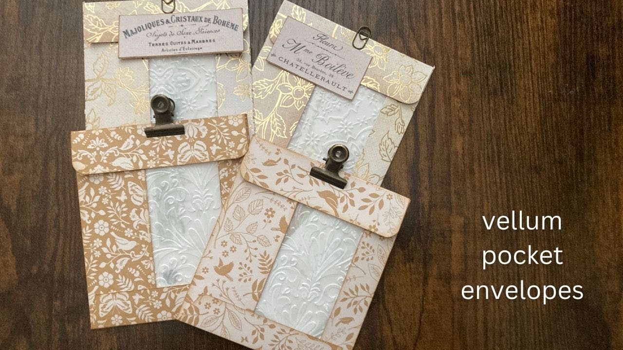 Stunning Vellum Pocket Envelopes (6x6 Papers) - Spunky Misfit Girl