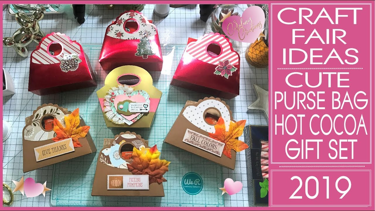 Craft Fair Ideas 2019 - Cute Purse Bag Hot Cocoa Gift Set - Free Template   Flash Giveaway Winners