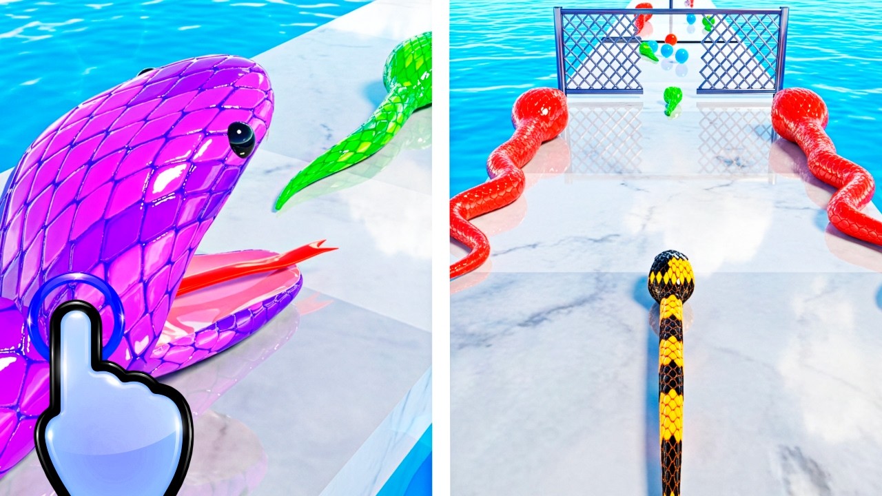 Real Snake Race Simulator 3D - Make Snake Run - All Levels iOS Android GamePlay #19