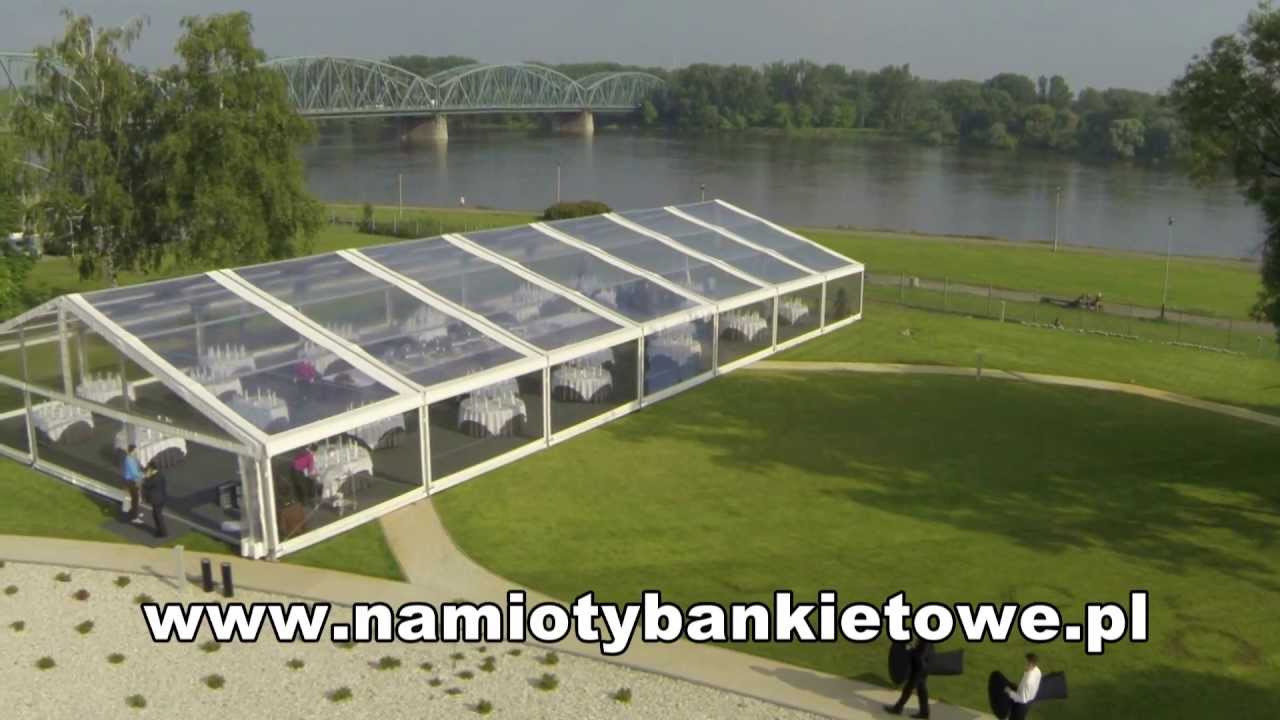 Transparentny namiot bankietowy dla 260 osób