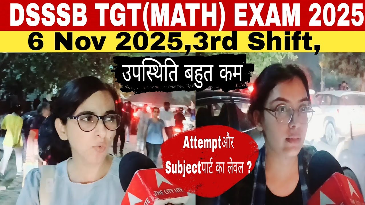 DSSSB TGT(MATH) Exam Review 2025#DSSSB TGT MATH Exam analysis 2025