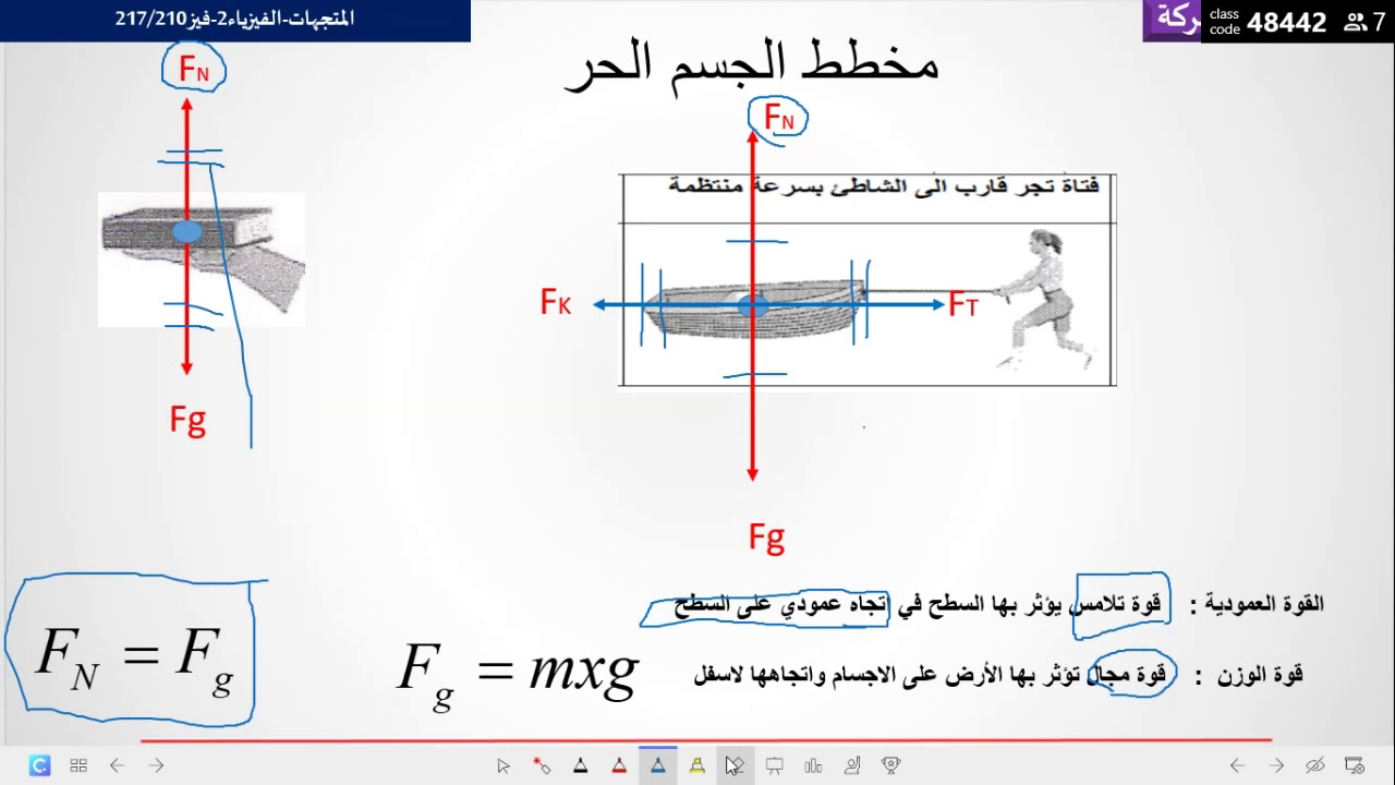 فيز210 الاحتكاك على مستوى أفقي جزء 1