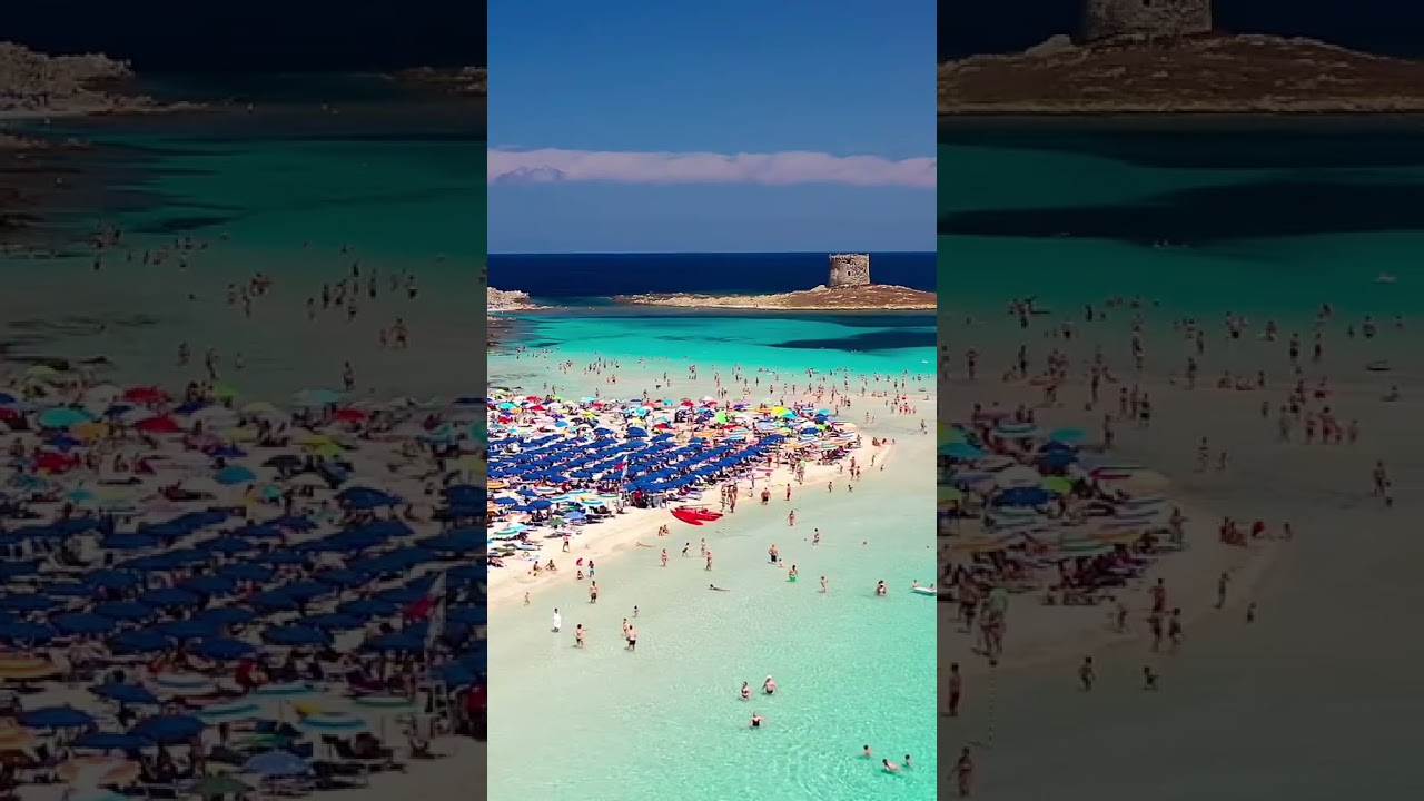 La MEJOR PLAYA de ITALIA se encuentra en la ISLA de CERDE&Ntilde;A #shorts #italy #cerde&ntilde;a #playa