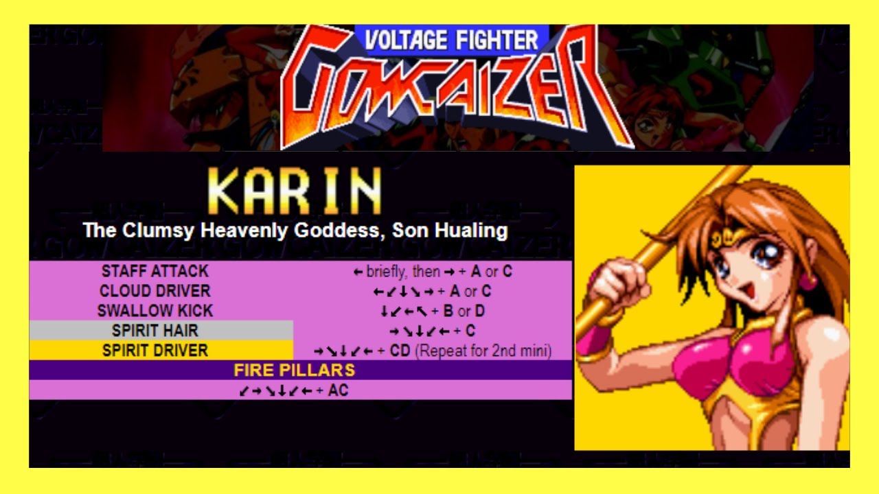 VOLTAGE FIGHTER GOWCAIZER - (ARCADE) - KARIN - PLAYTHROUGH