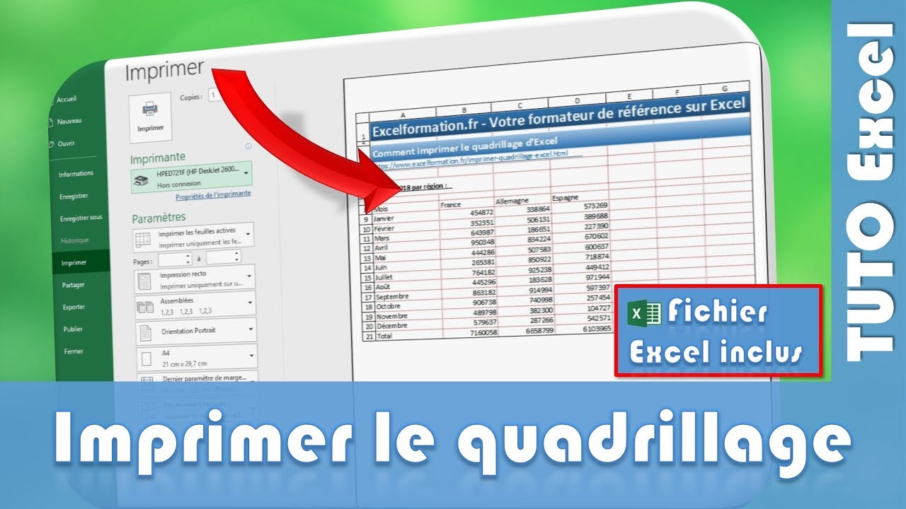 Comment imprimer et personnaliser le quadrillage d’Excel