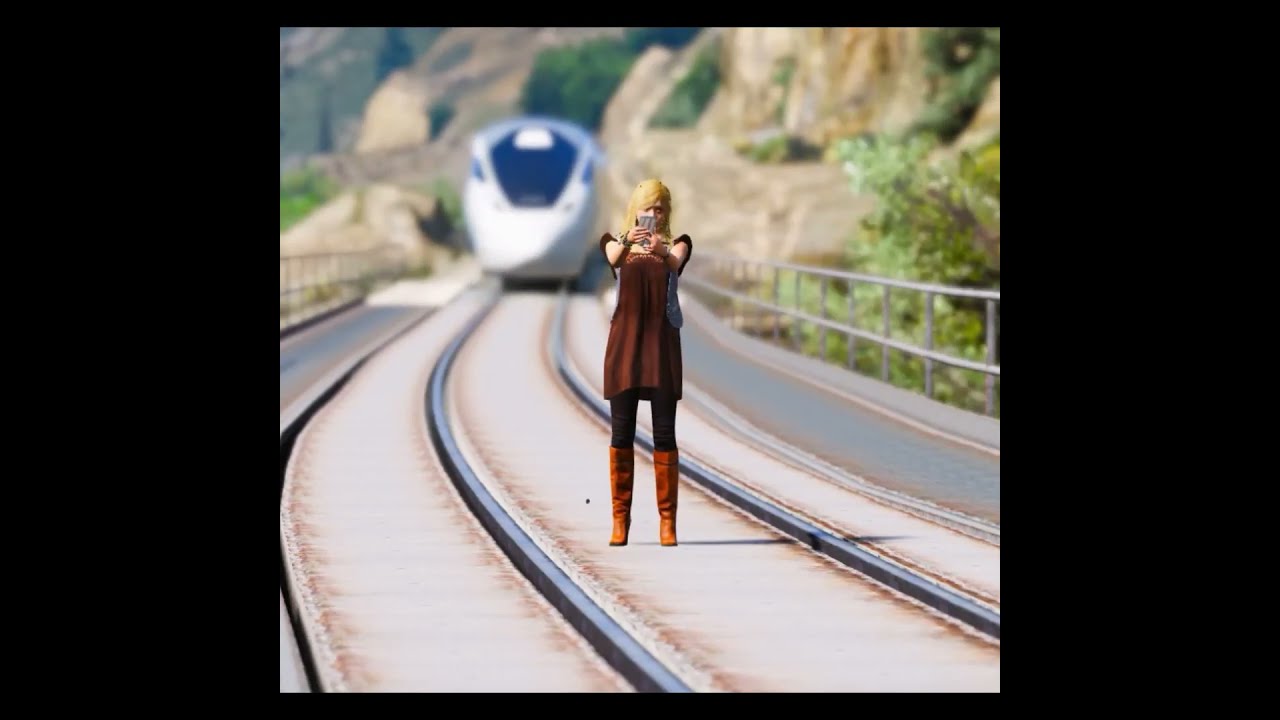 Hi I'm taking a selfie with the train 🤳 (Must Watch) 🥵🥵🥵😁🤣🤣