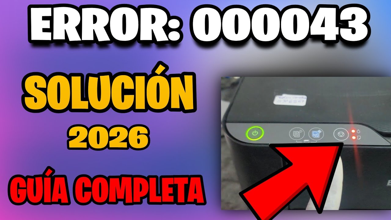 SOLUCIÓN DEFINITIVA Error 000043 Epson L3250 / L3210 / L3110 | Luces parpadeando
