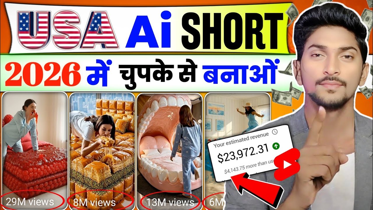 🇺🇸 USA AI VIDEO KAISE BANAYE ? USA Channel Kaise Banaye | Trending USA Channel Strategy 2026