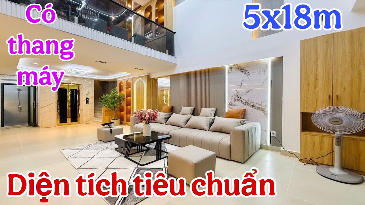 Diện tích tiêu chuẩn ngang 5m cho căn nhà phố có thang máy đường thông mà giá rẻ hơn thị trường.