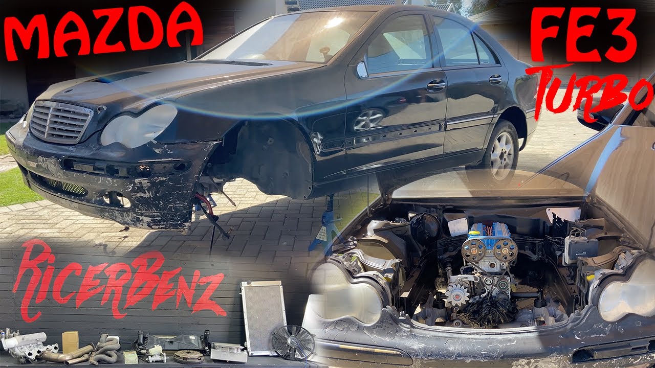 All Major Parts Ready To GO For The Mazda FE3 TURBO Powered Mercedes W203 | MAZDARATI-BENZ