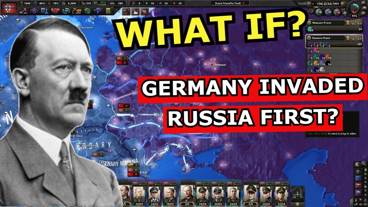 Hoi4 Что, если бы ГЕРМАНИЯ ПЕРВОЙ вторглась в Россию?