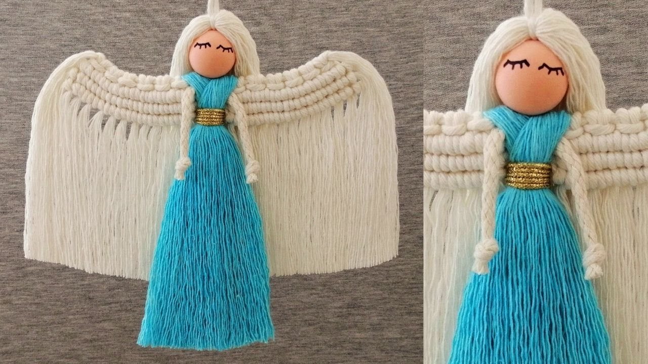 DIY 😇 ANGEL en MACRAME (paso a paso) | DIY Macrame Angel Tutorial Step by Step