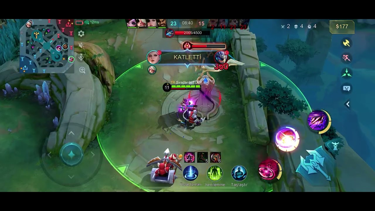MOBİLE LEGENDS KAÇARKEN KİLL ALDIK AMA KADİTA AFFETMEDİ TAM  #mobilelegends #mlbb #dyrroth #kadita 