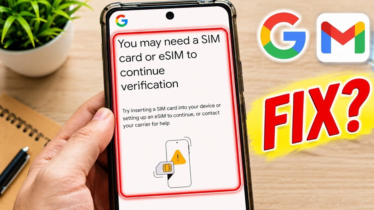 fix you may need a sim card or esim to continue verification problem