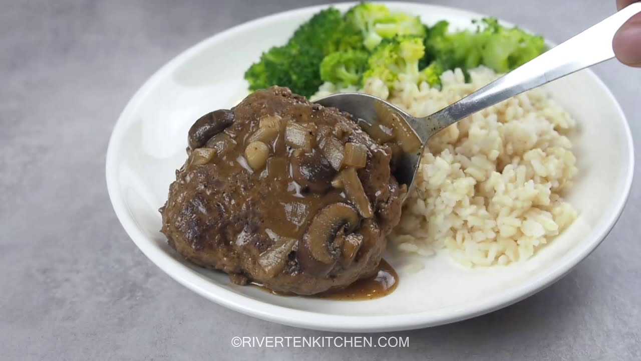 Tender and Moist Salisbury Steak with extra saucy Mushroom Gravy