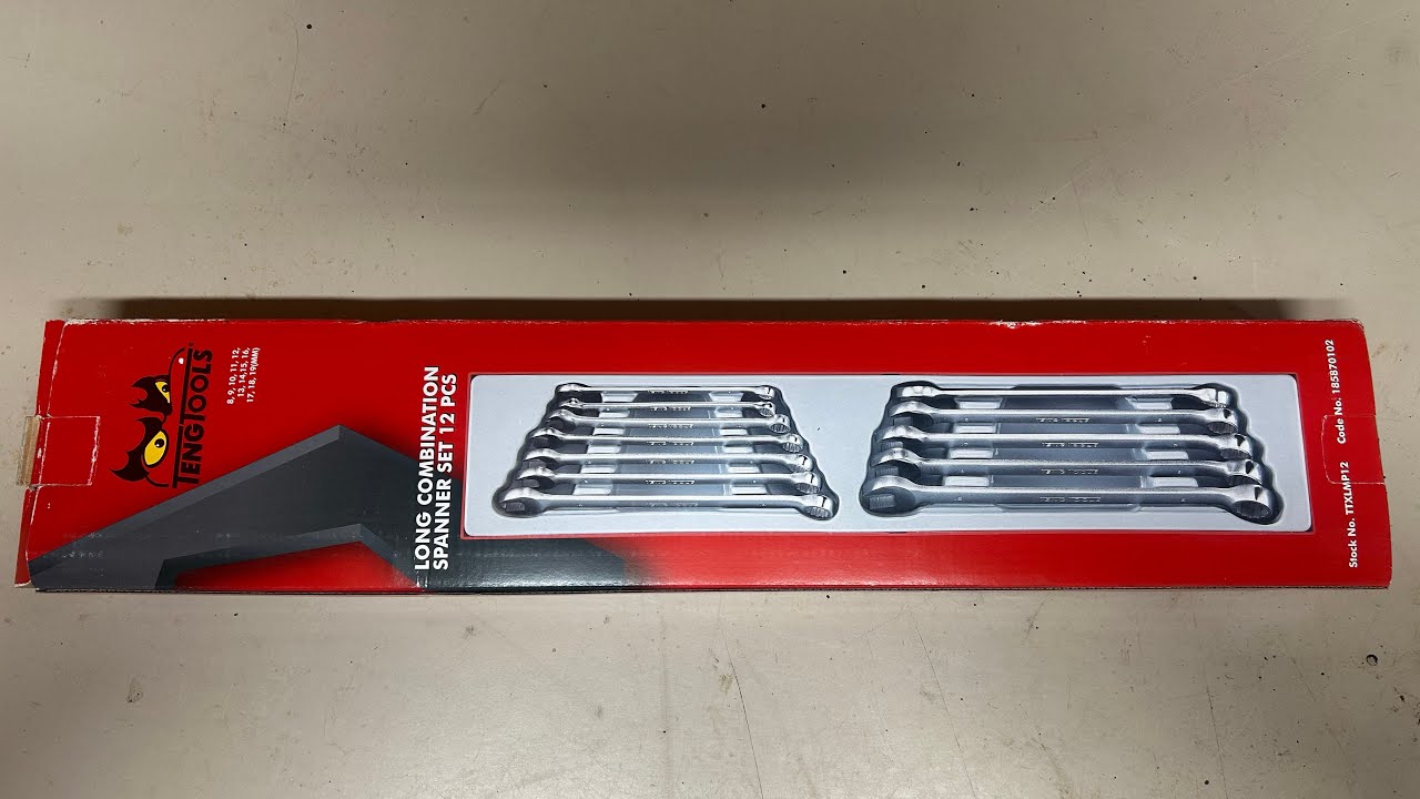 Unboxing Teng Tools XL metric combination wrenches 
