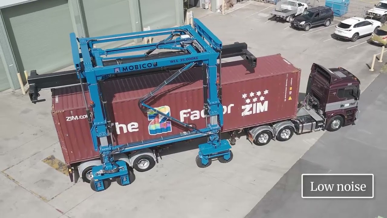 Discover the Future of Container Handling: 2HLe Battery Electric Light-Weight Straddle Carrier