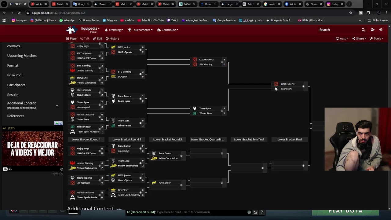 Winterbear[1] Vs Lynx[1] EPL Championship. Winterbear Coach Here! !bracket !wb