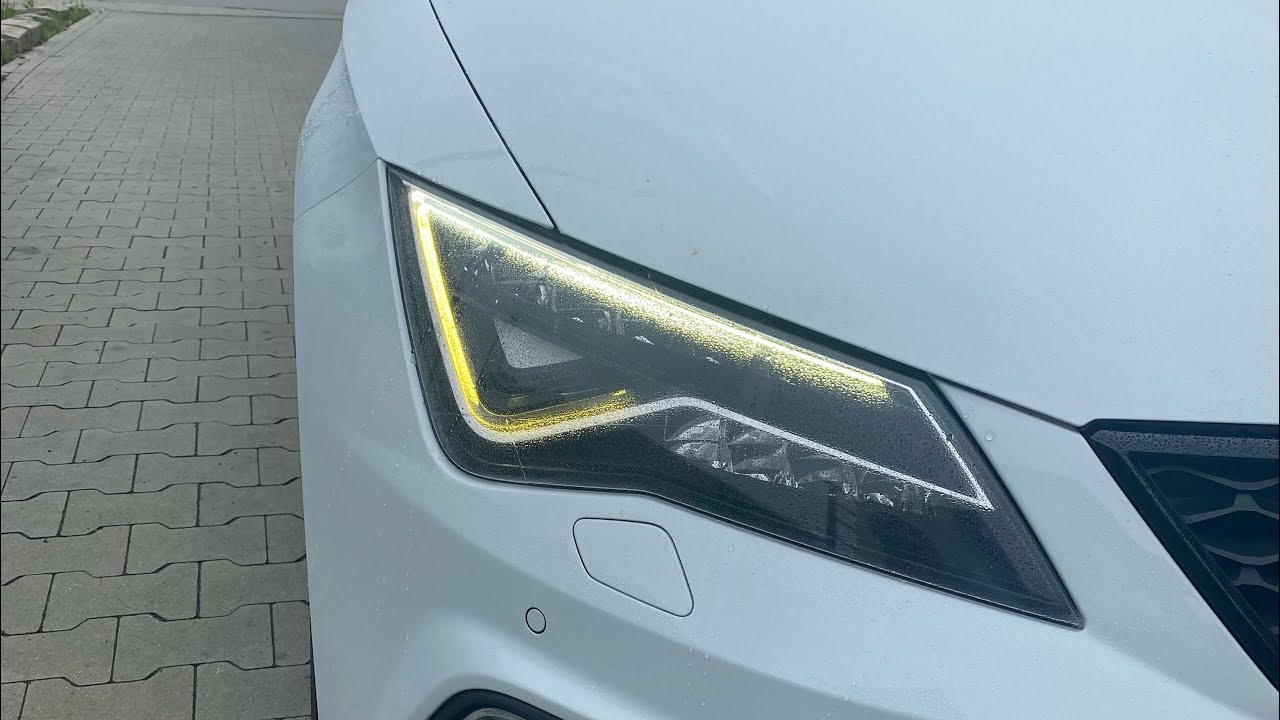 Naprawa DRL LED Seat Cupra Leon 5f, żółty drl, FIX Yellow DLR LED Lamp - English subtitles