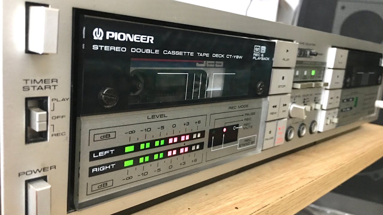 💫 Đầu 2 cửa băng casette Pioneer CT Y8W đẹp đủ tia từ rất mới thu băng nhanh tốt 