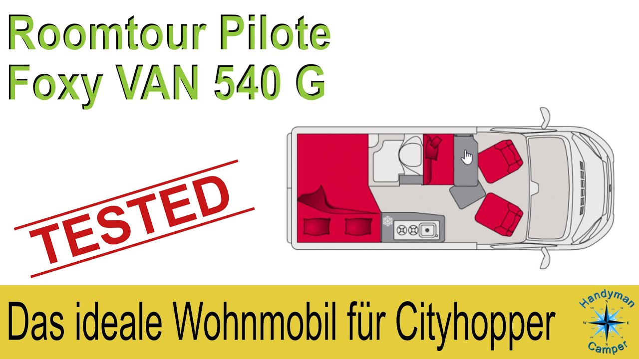 Roomtour Pilote Foxy Van 540 G ideal fürs City- Hopping