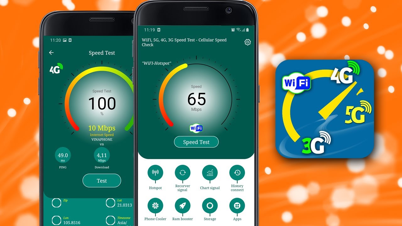 WiFi, 5G, 4G, 3G Speed Test - Cellular Speed Check