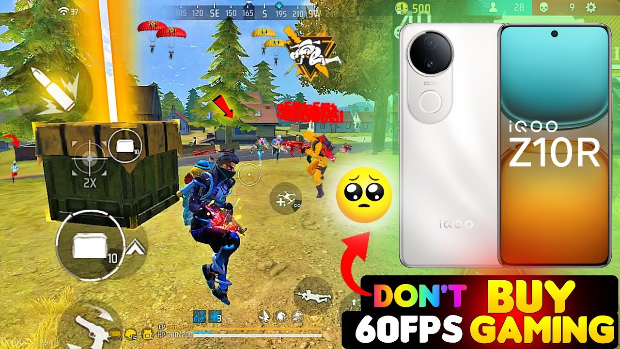 iQOO Z10R Free Fire Test 😍 | iQOO Z10R Gaming test | iQOO Neo 10 Bgmi Test | iQOO Z10R Review⚡