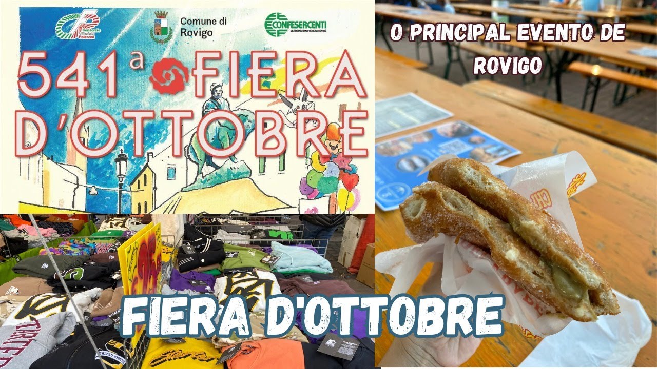 Um mercado de Rua de 500 anos em Rovigo na Itália