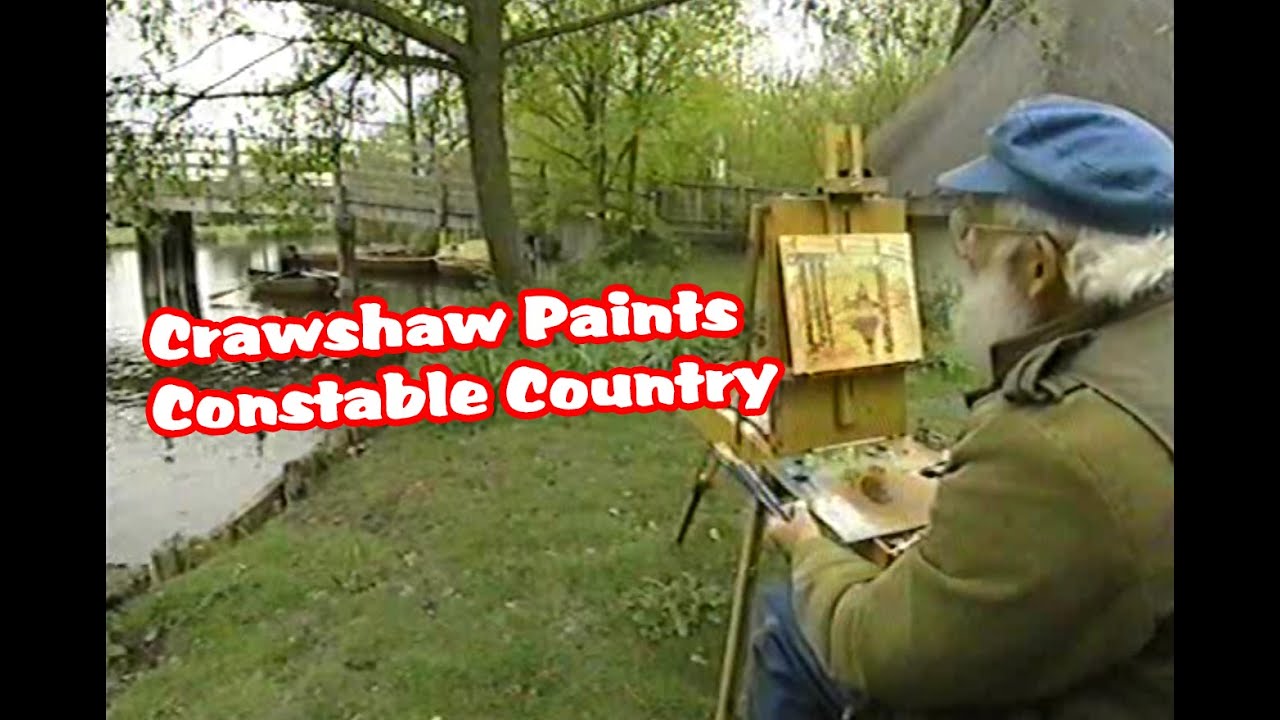 Alwyn Crawshaw Paints A Man In A Rowing Boat - Oil Painting - Crawshaw Paints Constable Country