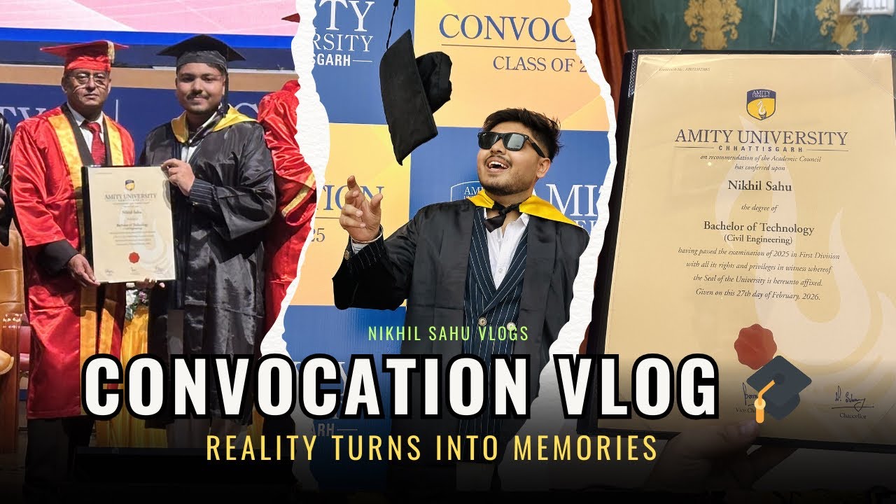 Convocation Vlog 🎓 | The Last Day Of My University Life 🥹 | Official Graduate 👨‍🎓 | Nikhil Sahu~