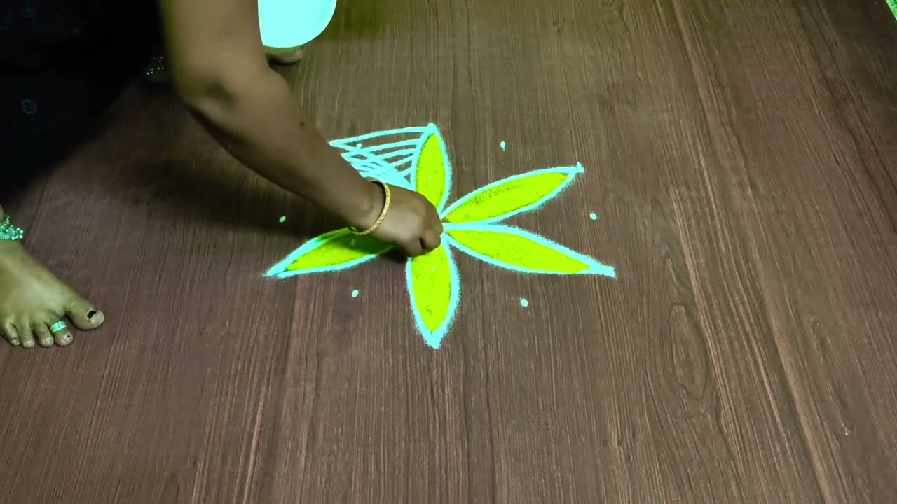 5*3 தெலுங்கு வருடப்பிறப்பு ஸ்பெஷல் கோலம் 🪔# beautiful kolam 🌺🌺 # Mrs.Ani's Vlog Diaries 