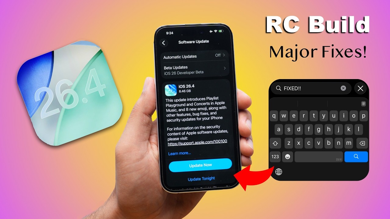 iOS 26.4 RC Released - Major Bug Fixed! 😍 Very Important Update (HINDI)