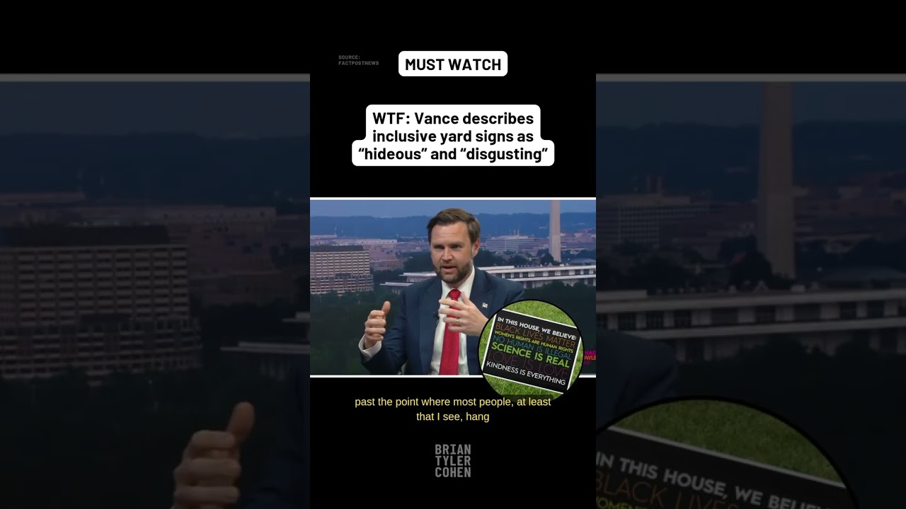 WTF: Vance describes inclusive yard signs as &ldquo;hideous&rdquo; and &ldquo;disgusting&rdquo;