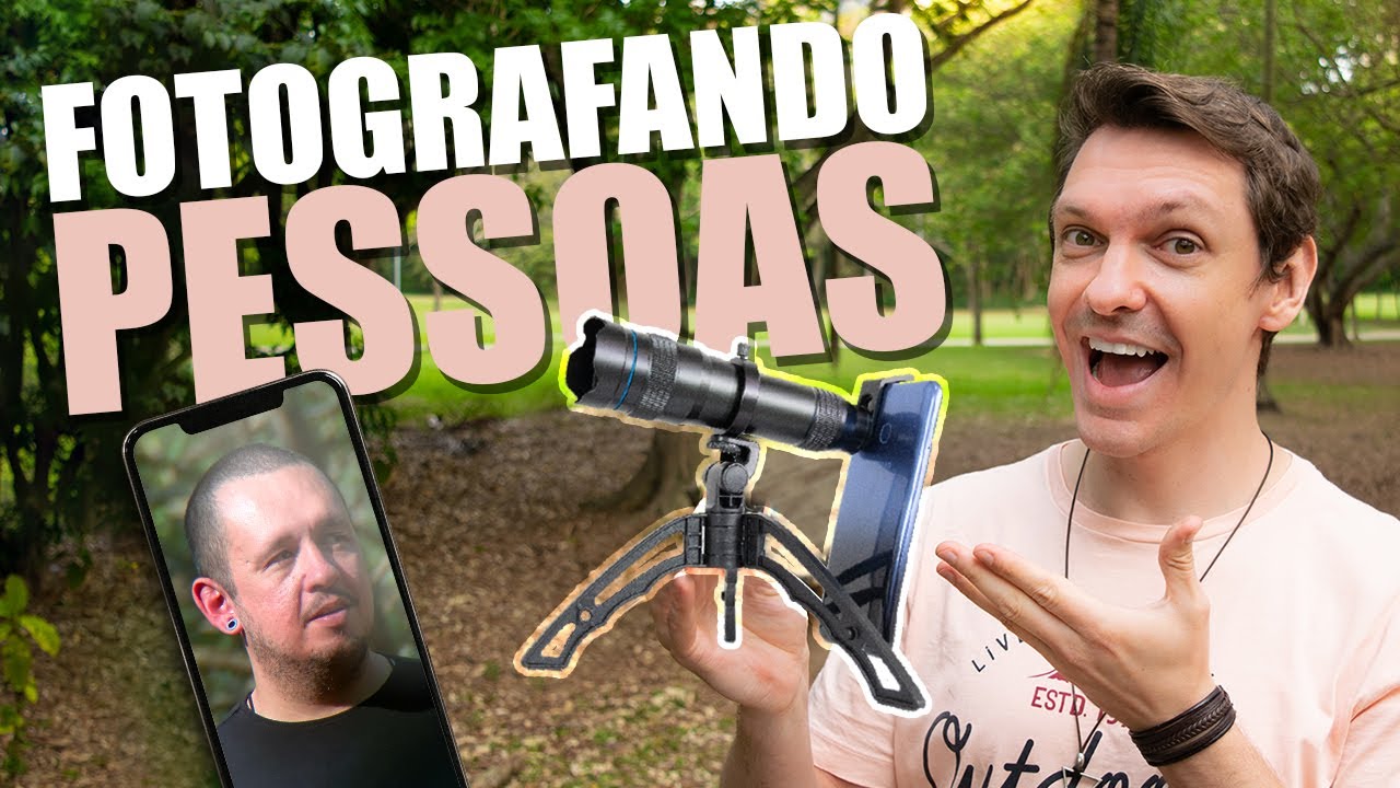 SUPER LENTE PARA CELULAR | Agora fotografando pessoas - LENTE APEXEL 36X